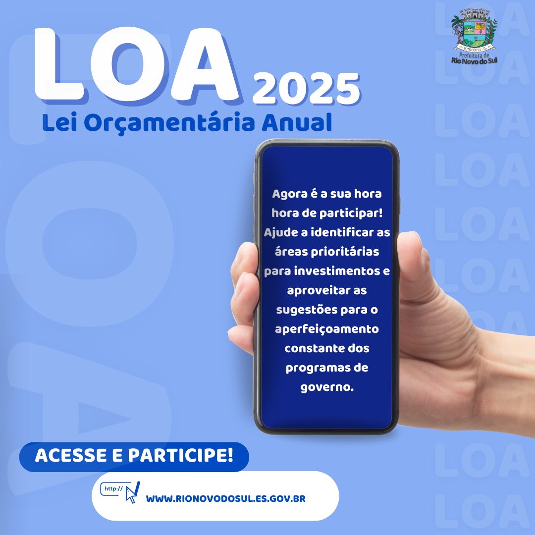 NOTÍCIA:  Consulta Pública - Orçamento Participativo LOA 2025