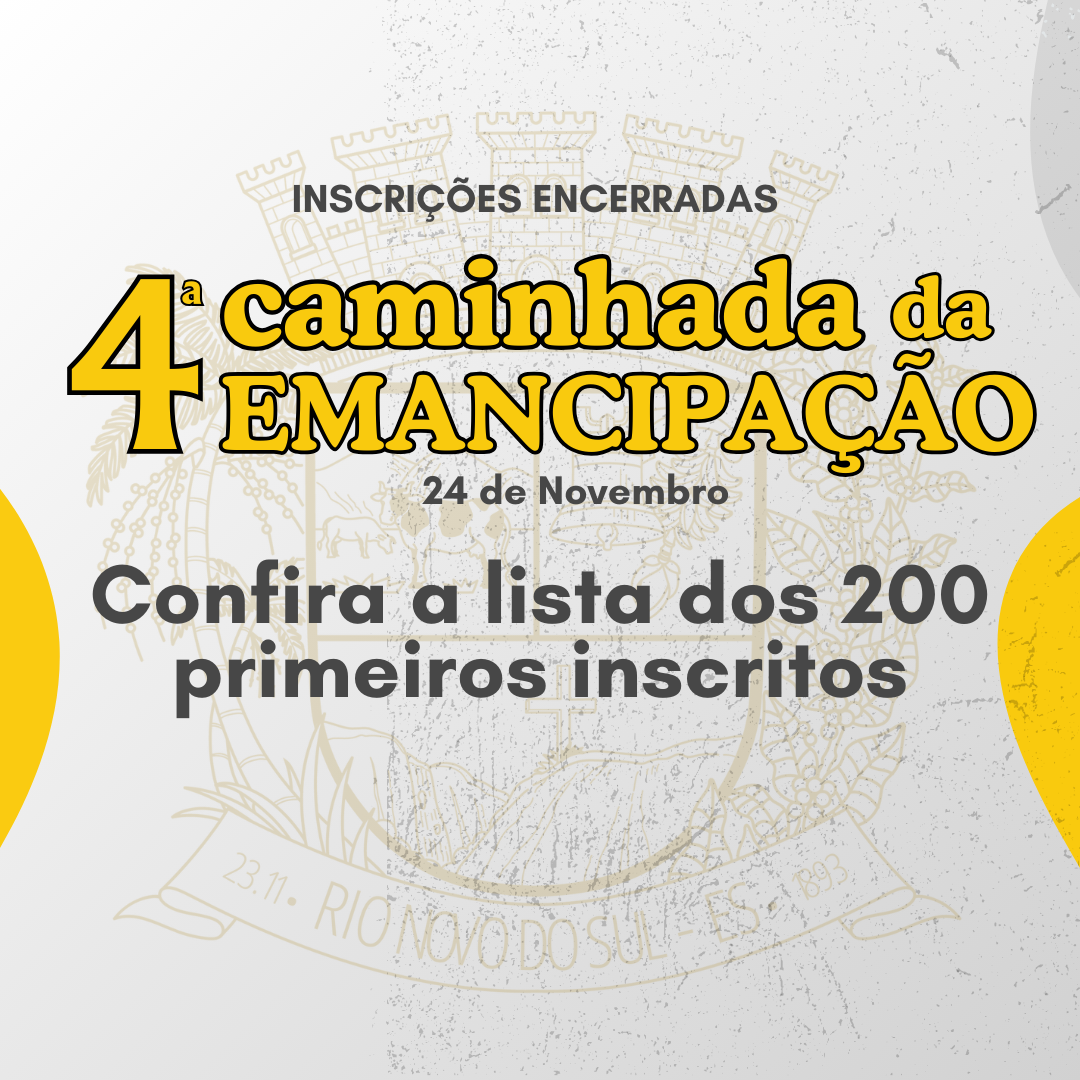 Imagem da notícia: Inscrições encerradas para a 4ª Caminhada da Emancipação; veja a lista das camisas